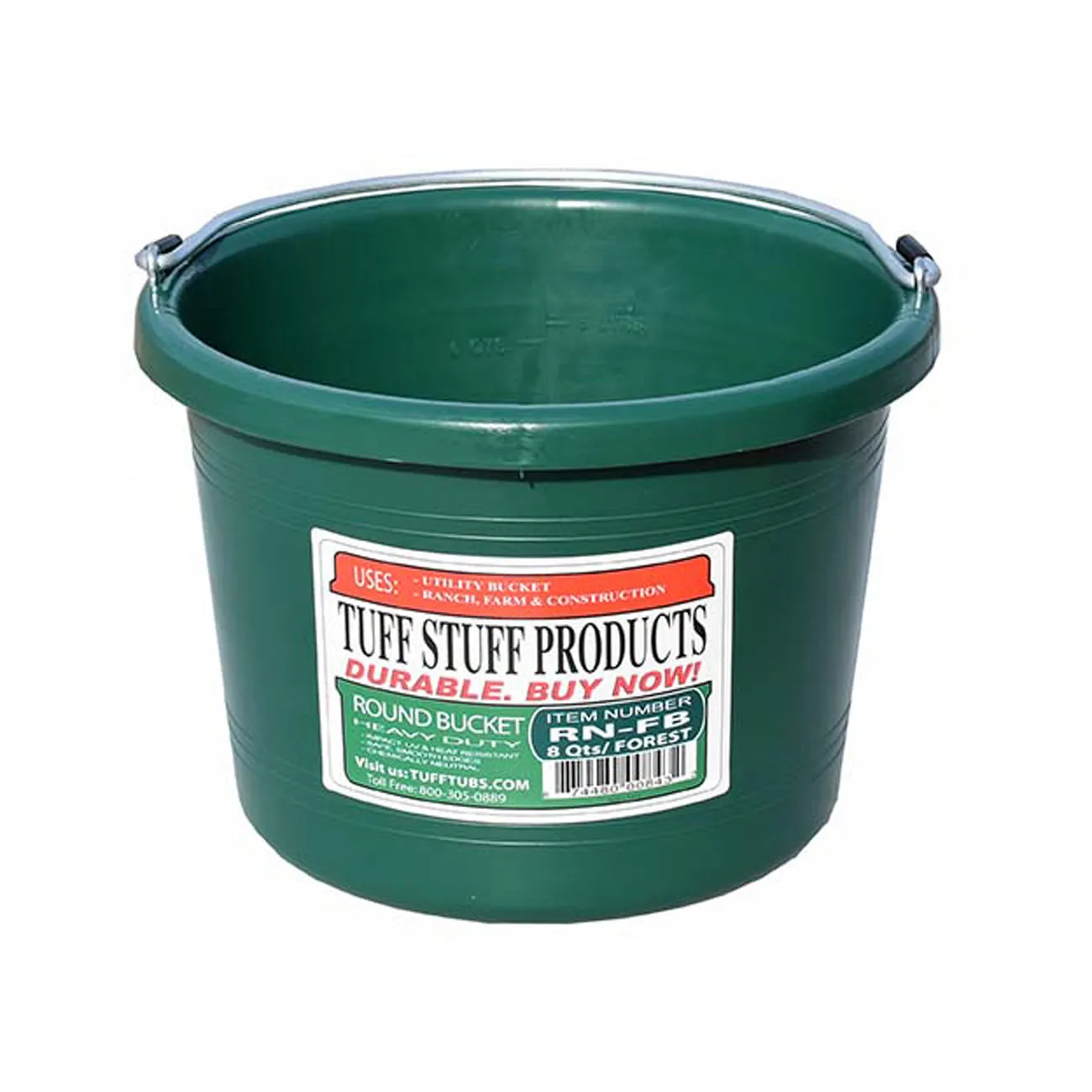 Tuff Stuff round bucket 8 qts - forest green