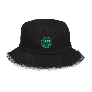 Tulane Distressed Denim Bucket Hat