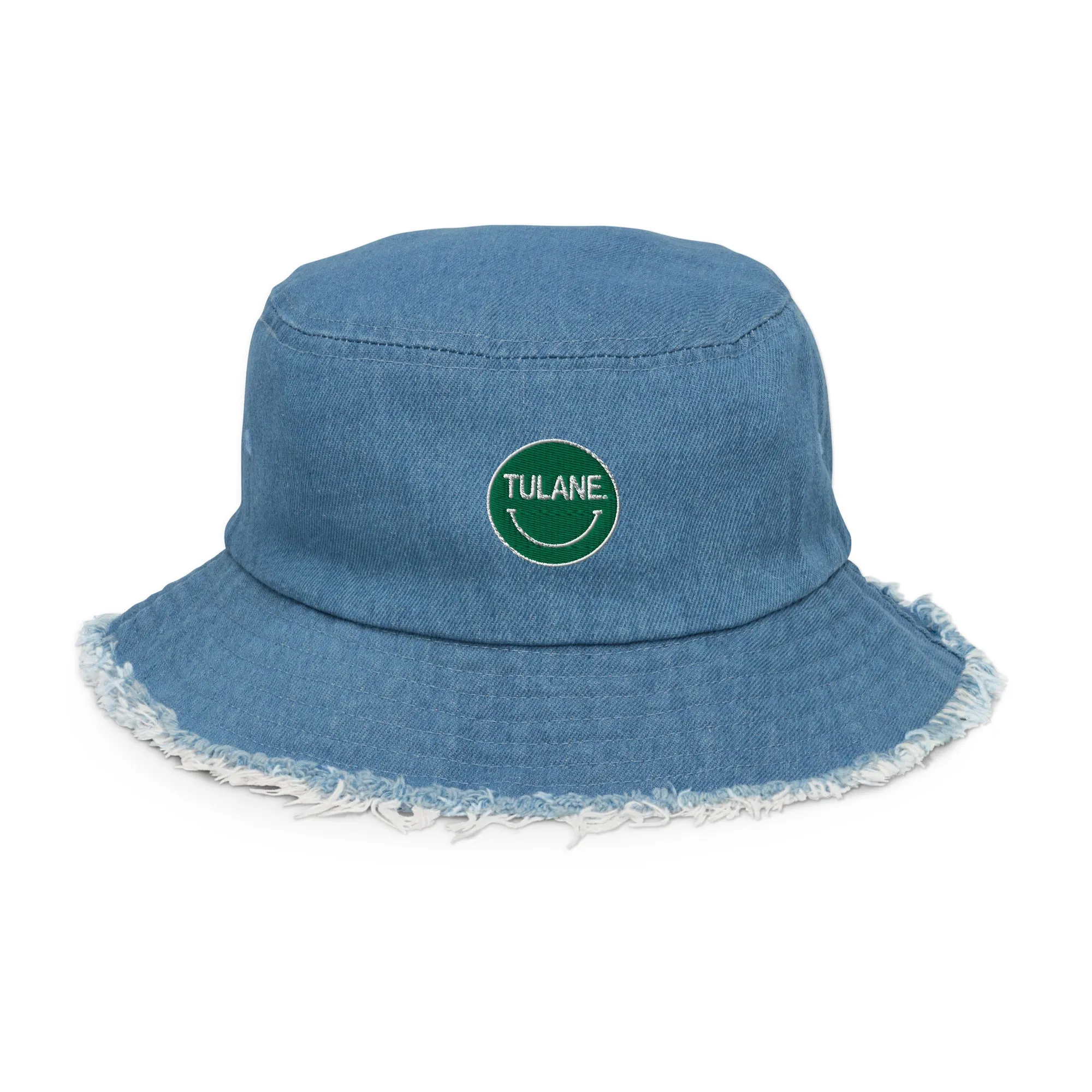 Tulane Distressed Denim Bucket Hat