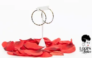 Two-Tone Dimpled Hoops