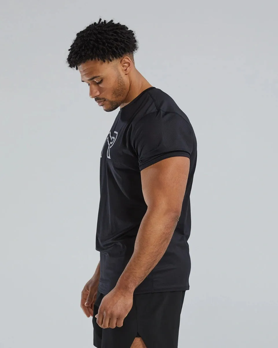 TYR Airtec™ Men's Big Logo Tee - Solid Heather Black