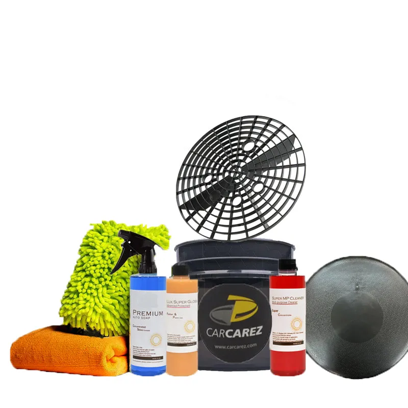 Ultimate Car Cleaning Kit with Car Wash Soap, Bucket, Mitt & Accessories