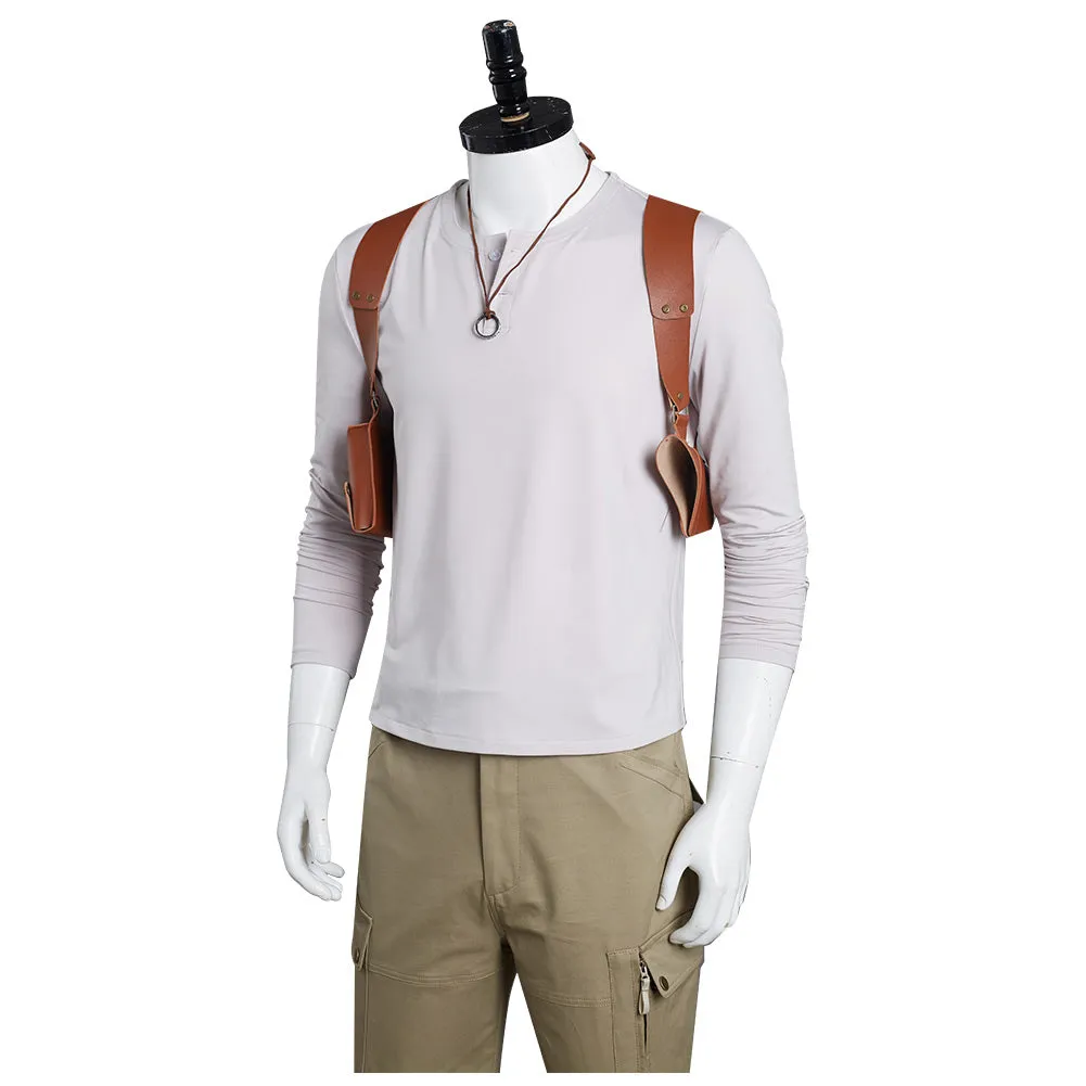 Uncharted Nathan Drake Outfits Cosplay Costume Halloween Carnival Suit