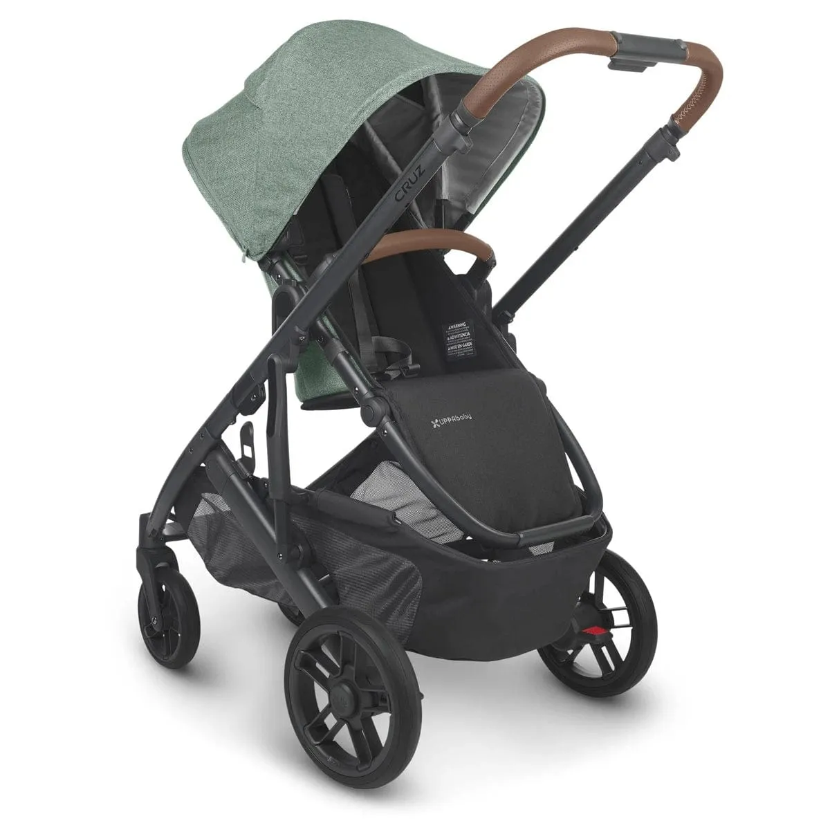 UPPAbaby Cruz V2 Stroller - Gwen (Green Melange/Carbon/Saddle Leather)