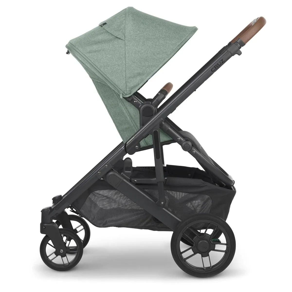 UPPAbaby Cruz V2 Stroller - Gwen (Green Melange/Carbon/Saddle Leather)