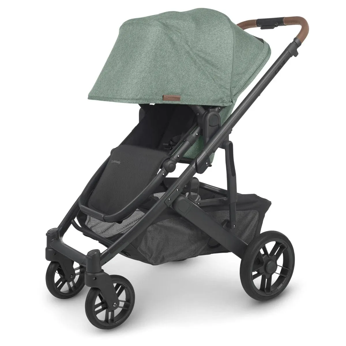 UPPAbaby Cruz V2 Stroller - Gwen (Green Melange/Carbon/Saddle Leather)