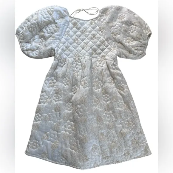 Urban Outfitters NEW Kimchi Blue Astrid Embroidered Babydoll Mini Dress Size XS