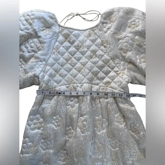 Urban Outfitters NEW Kimchi Blue Astrid Embroidered Babydoll Mini Dress Size XS