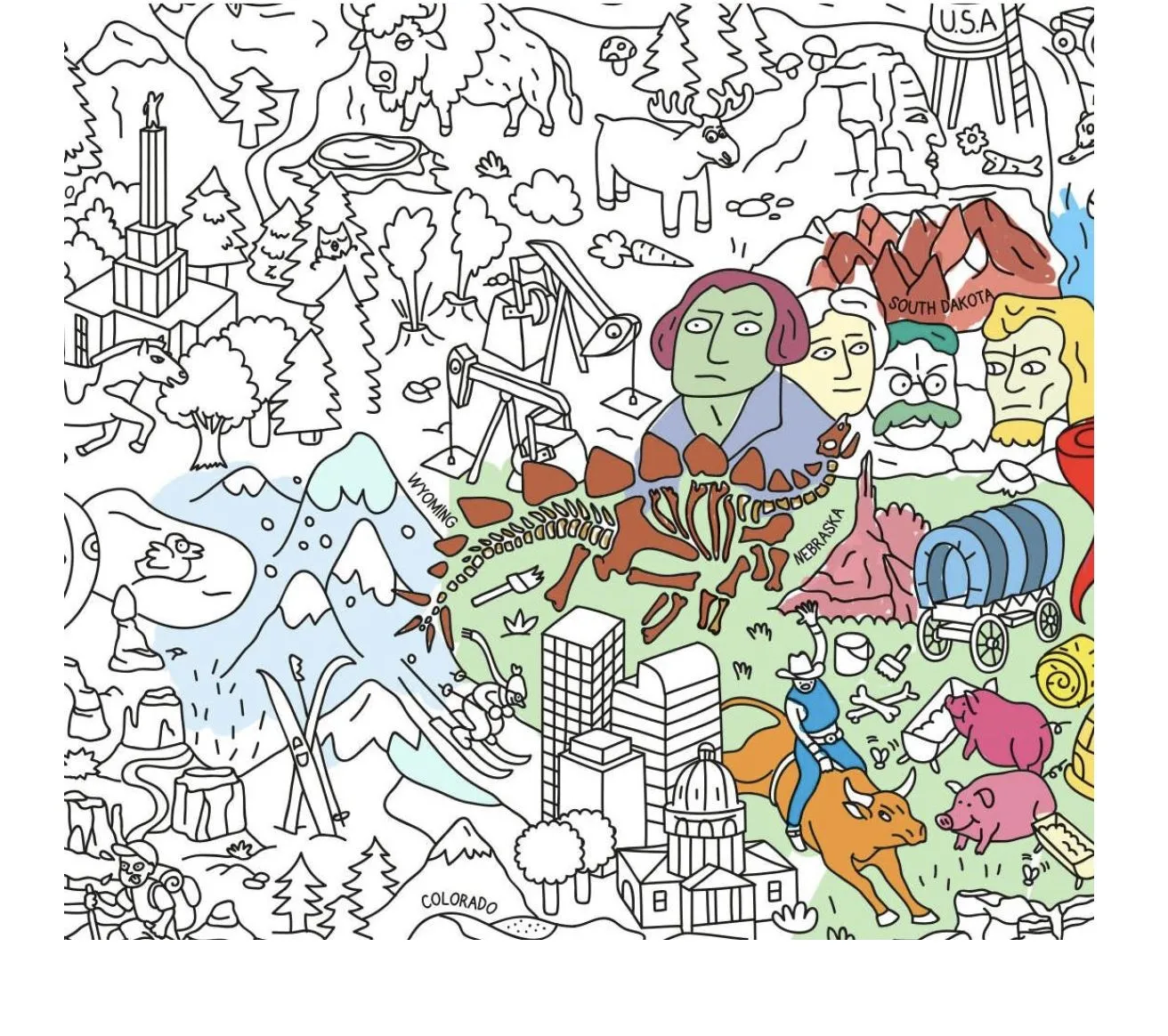 USA Coloring Poster