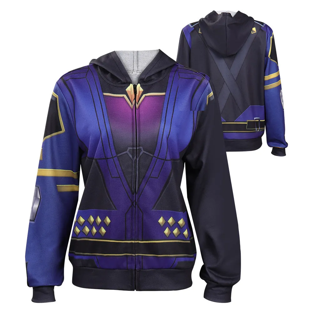 Valorant Reyna Cosplay Costume Hoodie Coat Outfits Halloween Carnival Suit