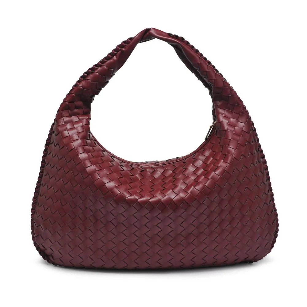 Victoria Woven Hobo Wine