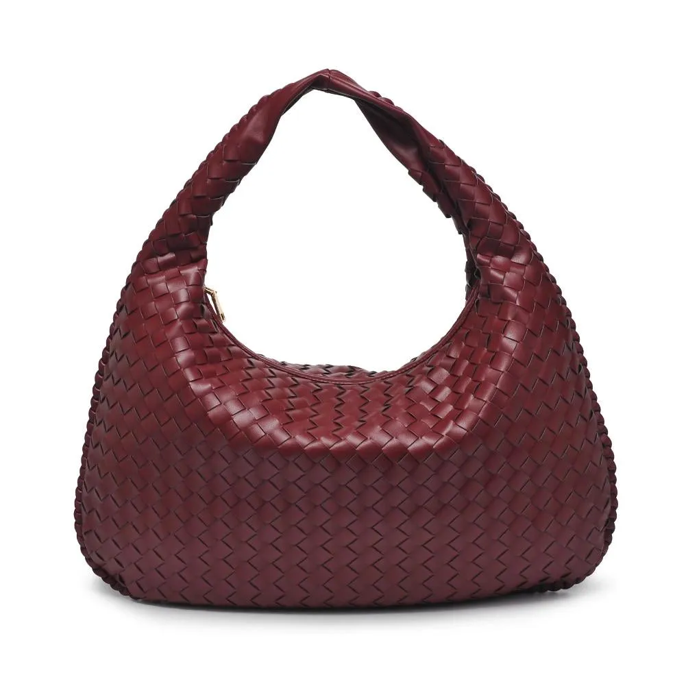 Victoria Woven Hobo Wine