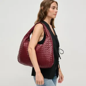 Victoria Woven Hobo Wine