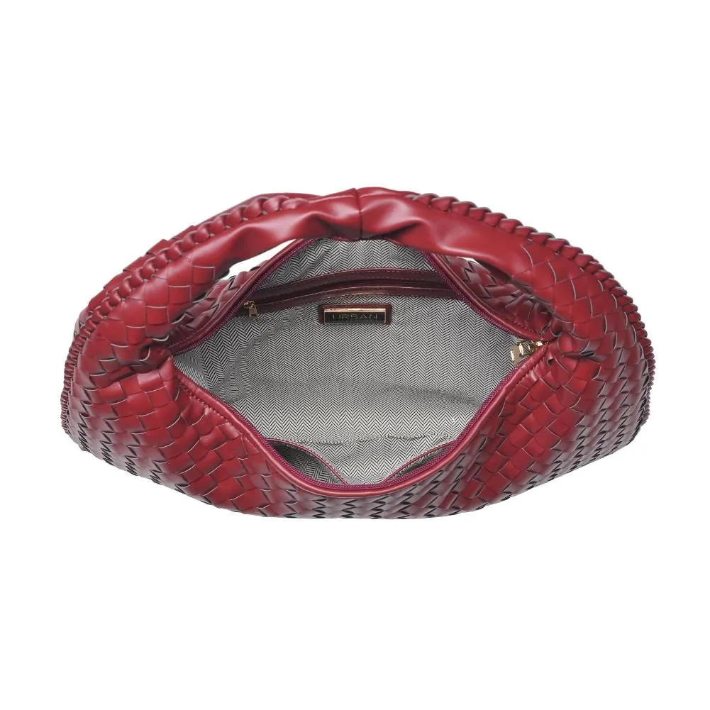 Victoria Woven Hobo Wine