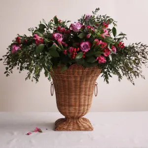 VIDA RATTAN SCALLOPED VASE