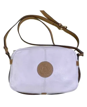 Vintage Fendi white and brown leather shoulder bag. Rare purse back in the era. 060905r2