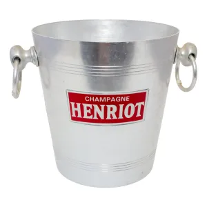 Vintage French Metal Ice Bucket | Henriot Label