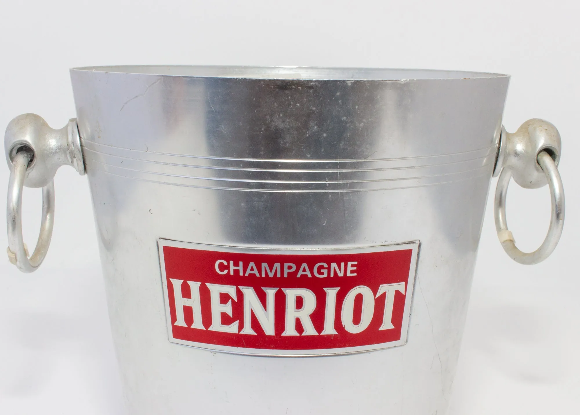 Vintage French Metal Ice Bucket | Henriot Label