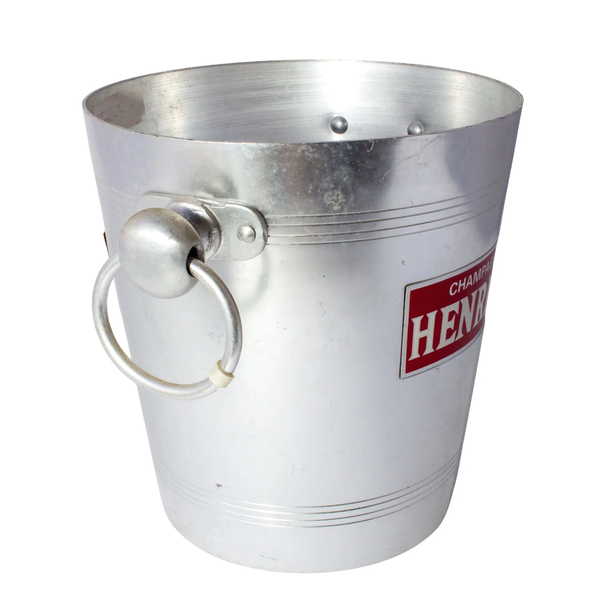 Vintage French Metal Ice Bucket | Henriot Label
