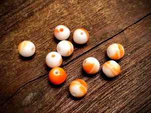 Vintage German Glass 8mm Round Beads
