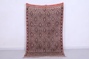 Vintage Moroccan Berber Rug 4.1 X 6.8 Feet – Geometric Diamond Design