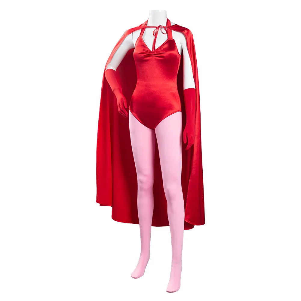 Wanda Vision Scarlet Witch Women Jumpsuit Outfit Wanda Maximoff Halloween Carnival Suit Cosplay Costume