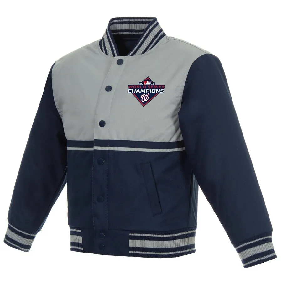 Washington Nationals World Series Kids Poly Twill Jacket