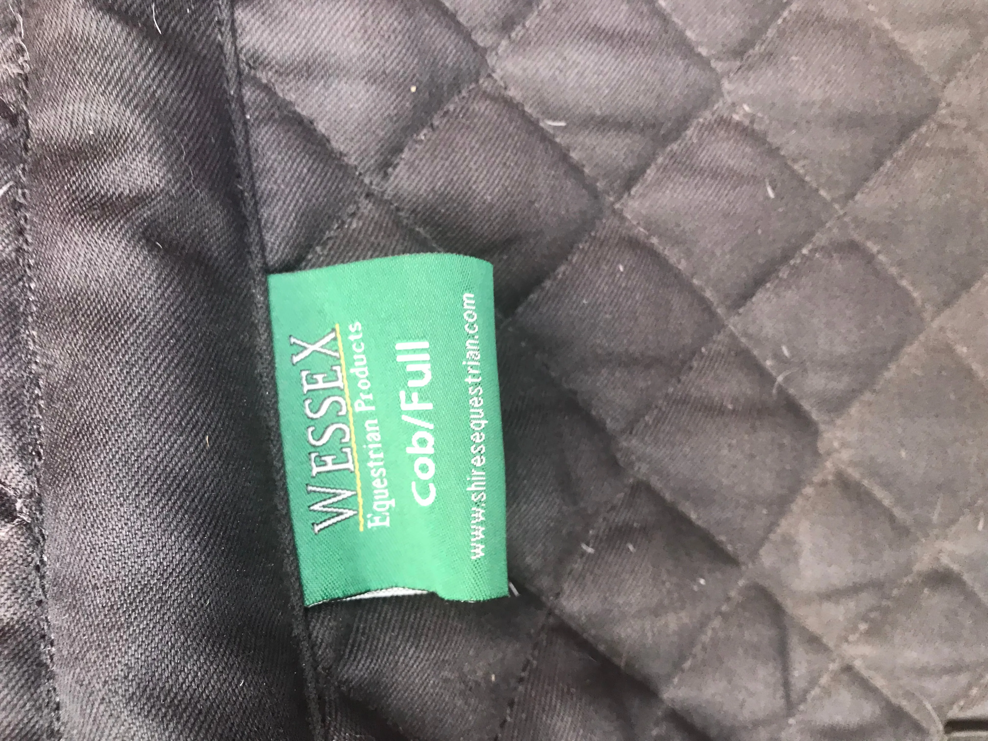 wessex black full/cob numnah FREE POSTAGE