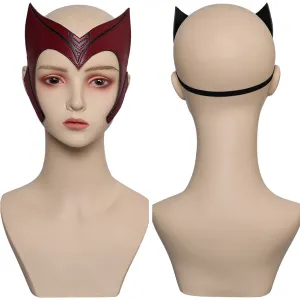 What If Scarlet Witch Mask Cosplay Latex Masks Helmet Masquerade Halloween Party Costume Props