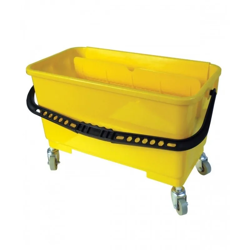 Window Cleaning Bucket with Support for Cloth Mop