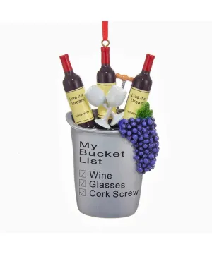 Wine Ornament - My Bucket List