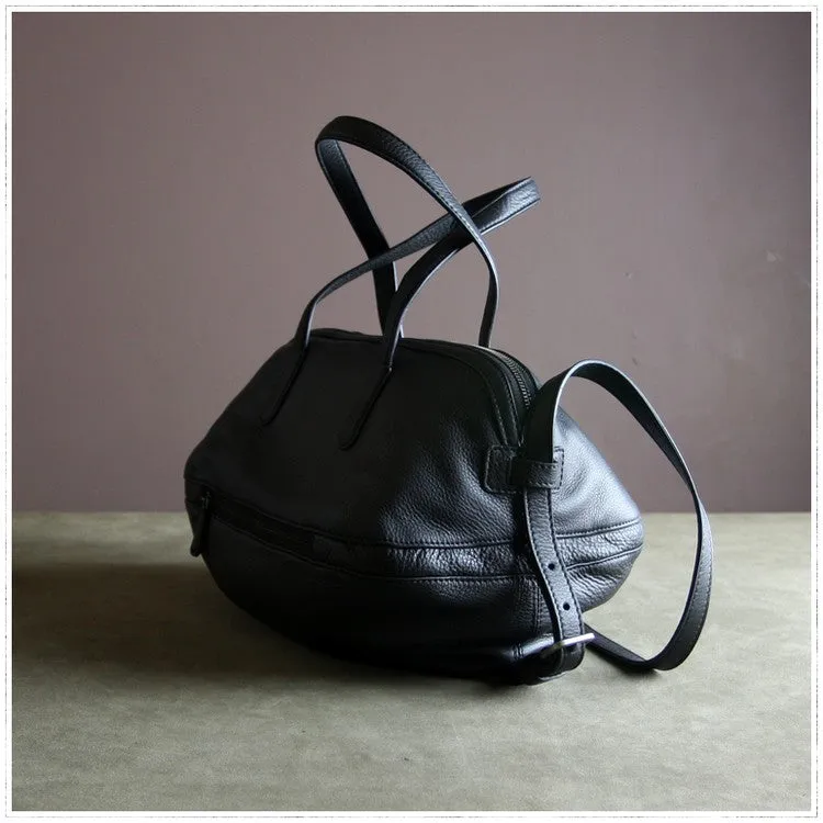 Womens Leather Barrel Shoulder Purse Womens Gray Bucket Leather Handbag Shoulder Bag for Ladies