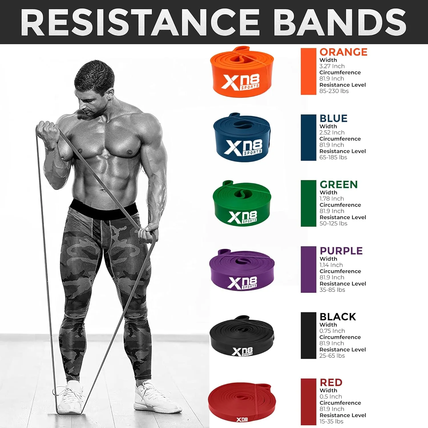 Xn8 Resistance Bands Single Layer