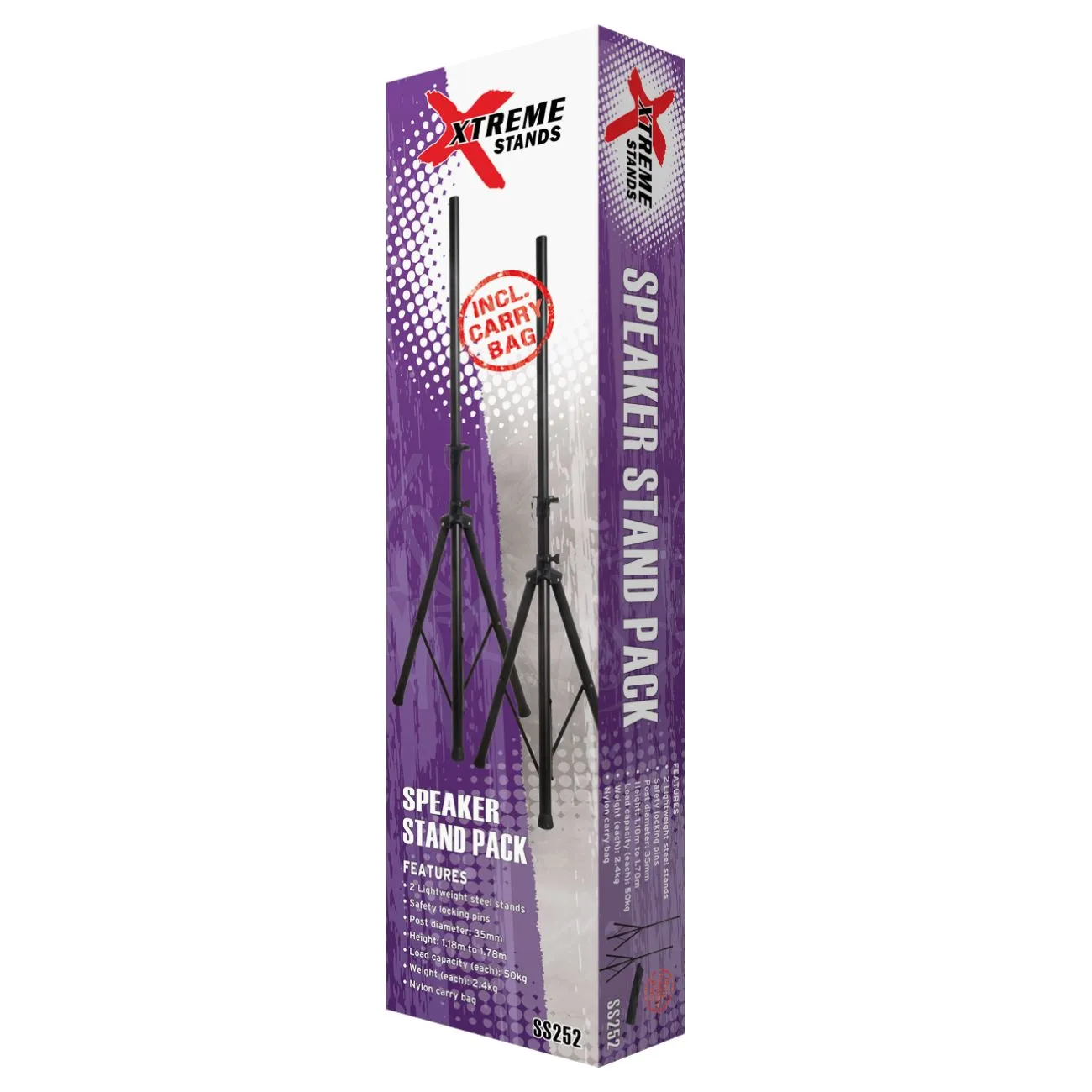 Xtreme Lightweight Speaker Stand Pack with Bag