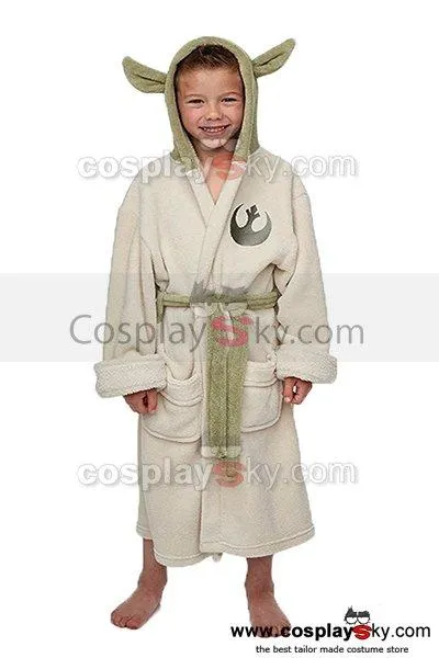 Yoda Jedi Ears Fleece Bathrobe Kids Robe
