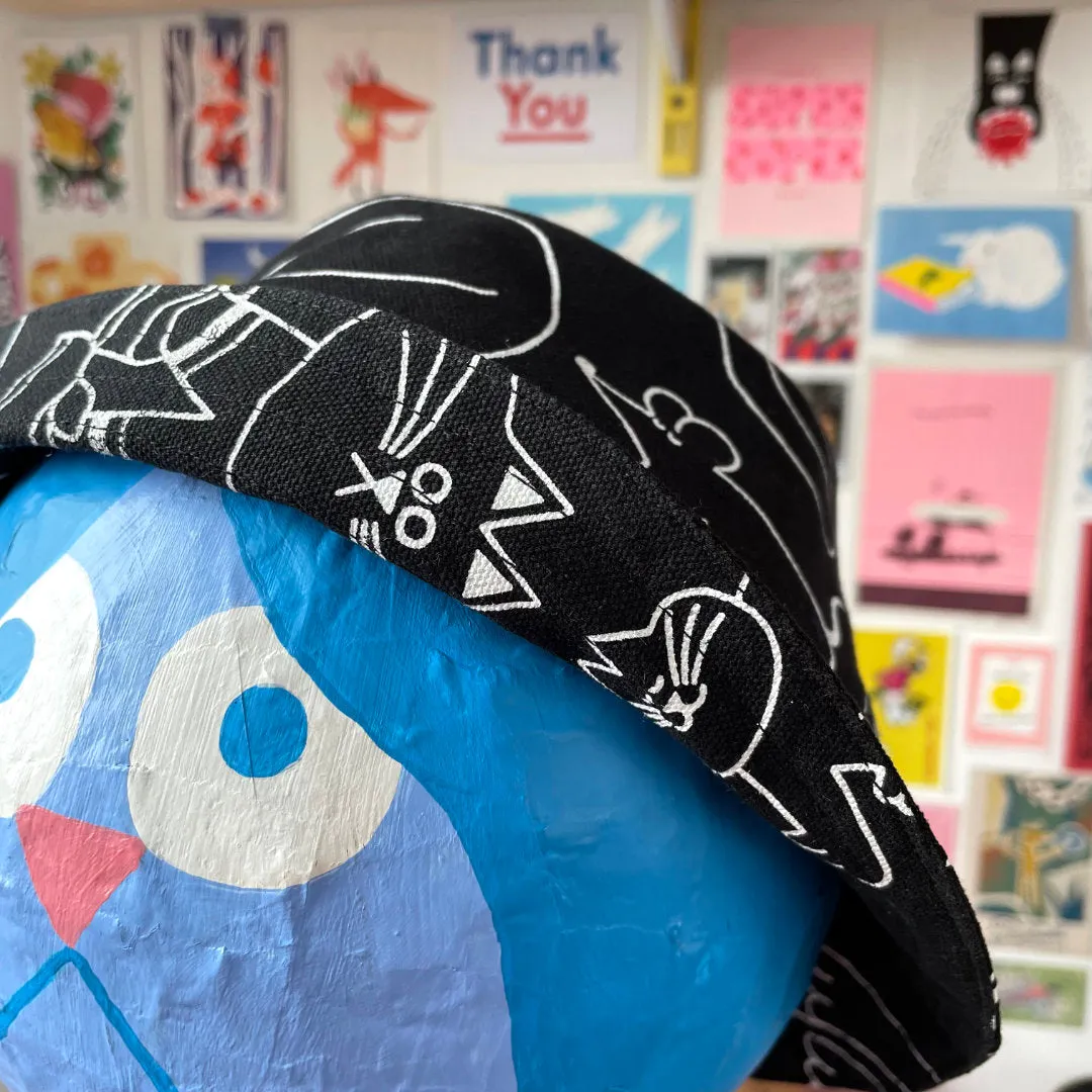 YUK FUN Black Dora Bucket Hat