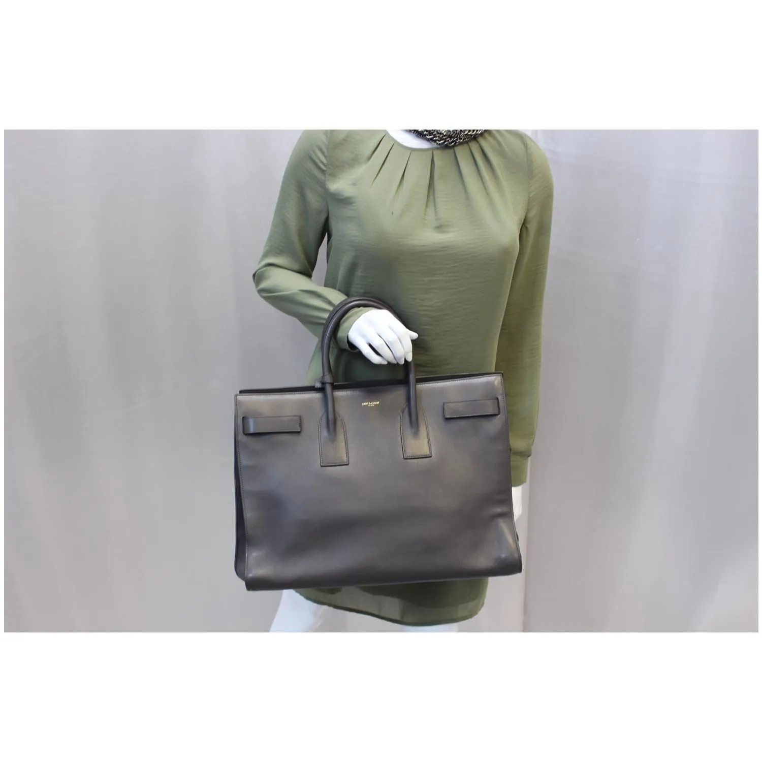 YVES SAINT LAURENT Sac de Jour Medium Calfskin Leather Satchel Bag - 15% OFF