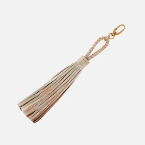 Ziggy Tassel Swag In Soft Shibori Leather  - Saddle Stardust