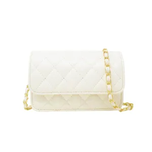Zomi Gems Classic Quilted Bag - White