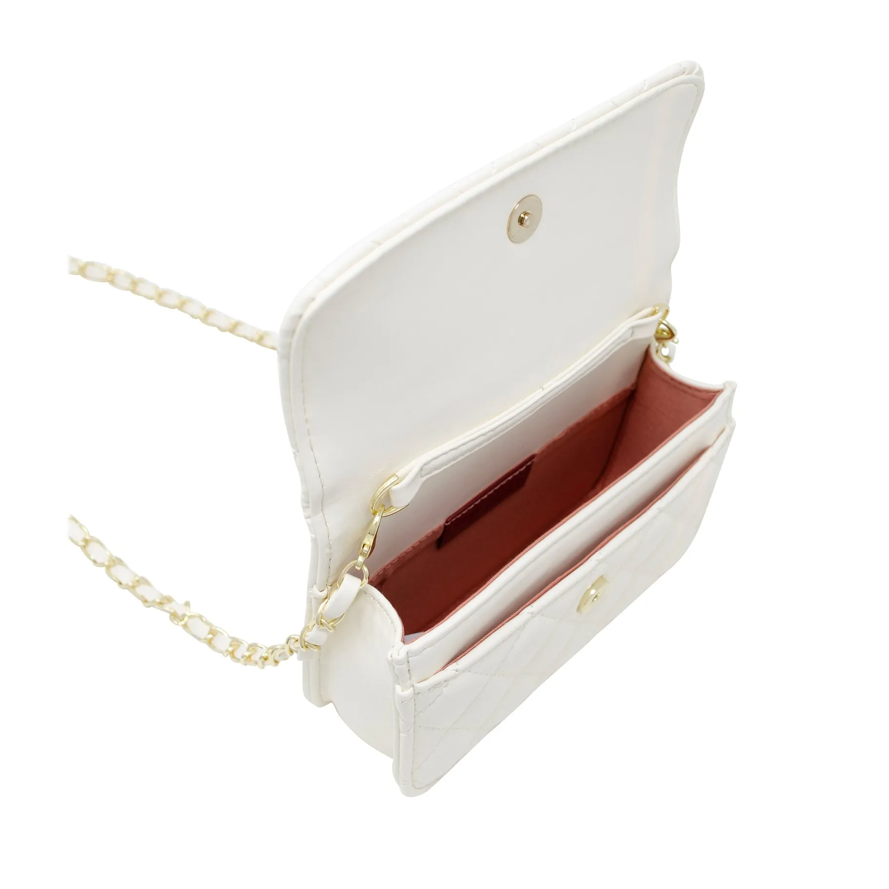 Zomi Gems Classic Quilted Bag - White