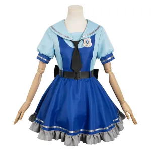 Zootopia Judy Hopps Original Blue Dress Cosplay Costume Outfits Halloween Carnival Suit